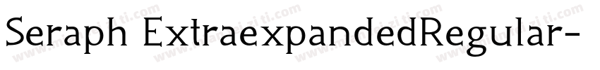 Seraph ExtraexpandedRegular字体转换